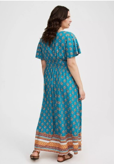 Torrid Chaliss Button Front Maxi Dress