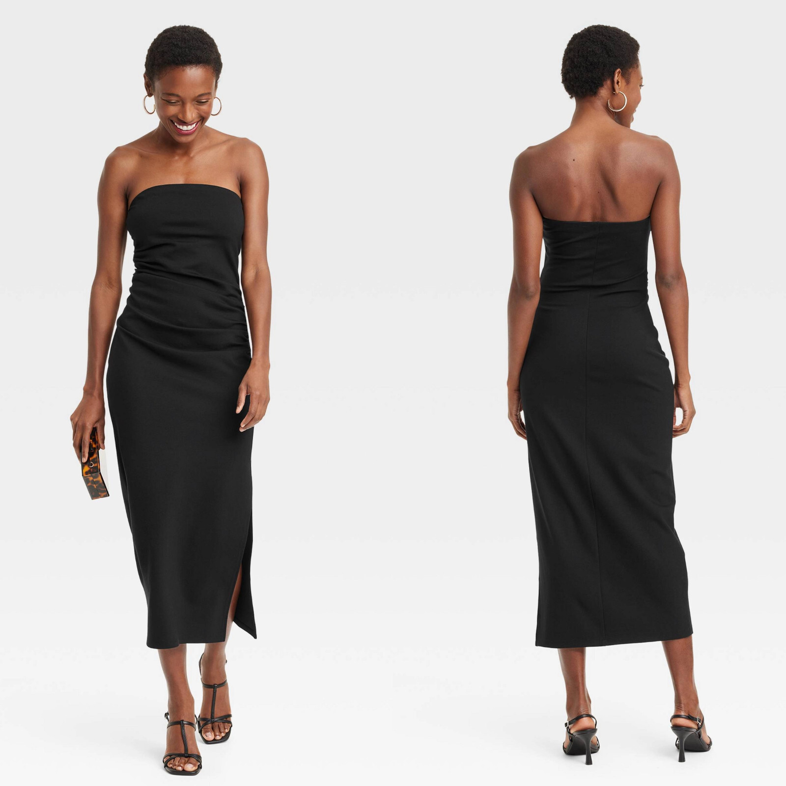 XL – Womens Knit Midi Dress – A New Day – Black