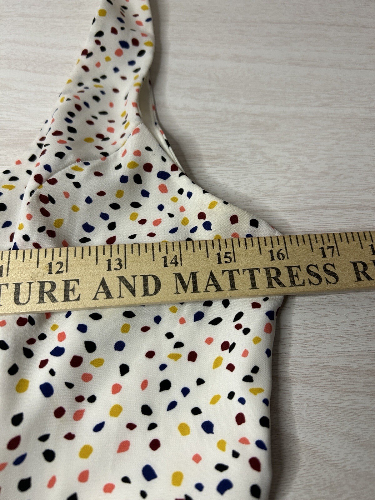 Emory Park Lined Polka Dot Summer Dress Button Closure Womens Small