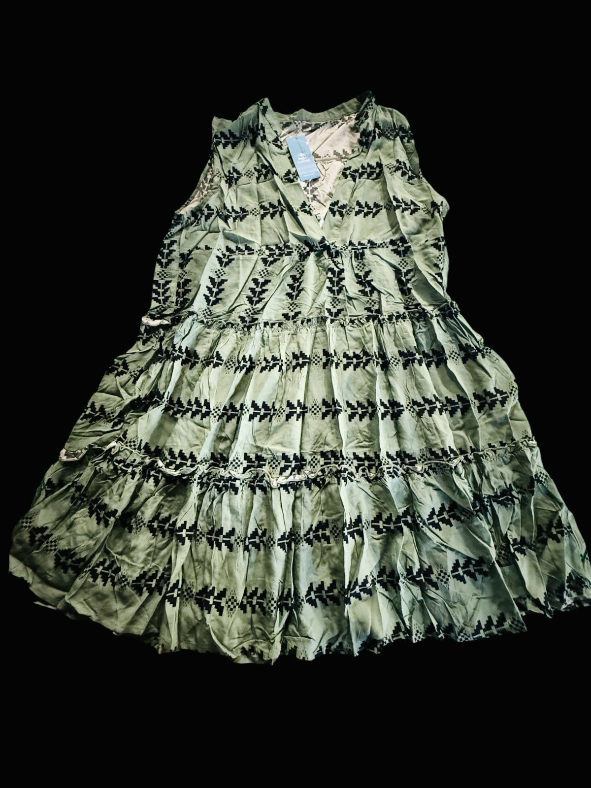 NWT Cupshe‎ Green Boho Summer Vacation Dress Resortwear Travel Beachy Medium