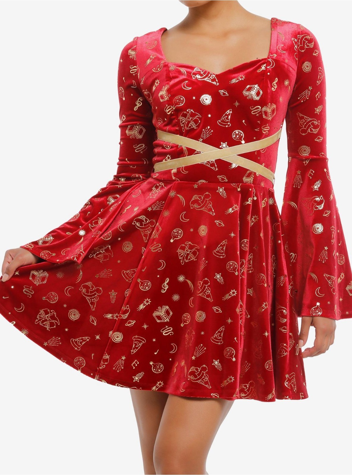 Her Universe Disney Fantasia The Sorcerer’s Apprentice Mickey Red Dress – Sz M