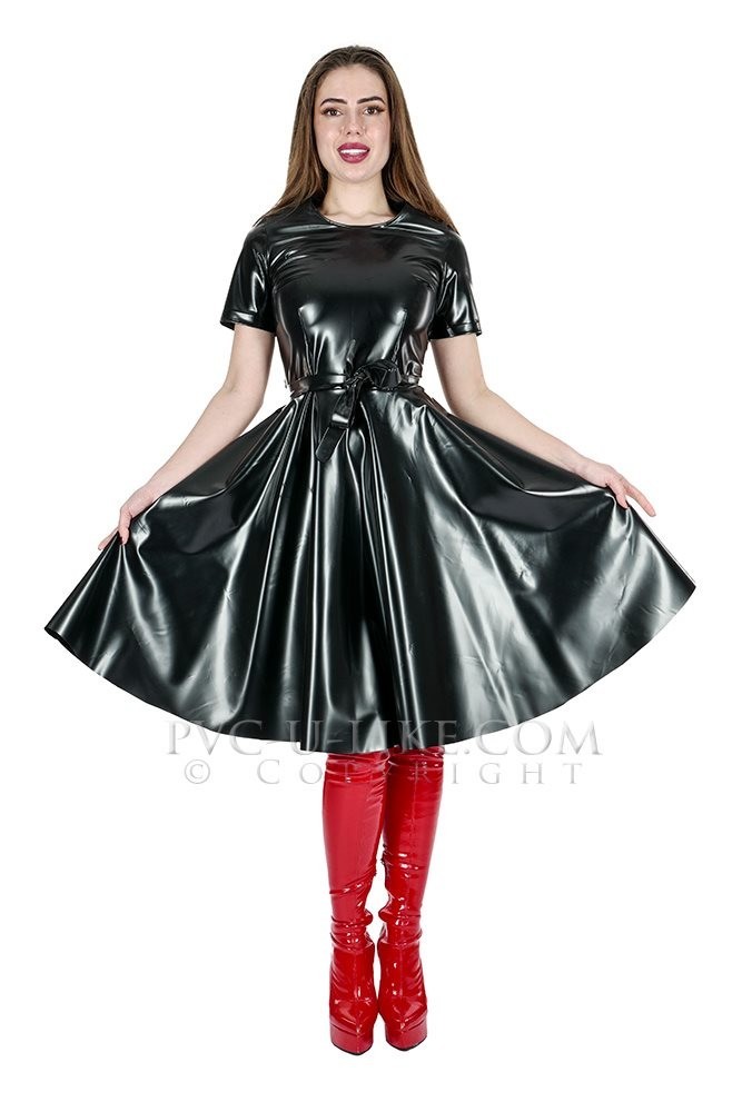 Womens / Ladies Sexy PVC Short Nurse Style Dress Size XS – 4XL