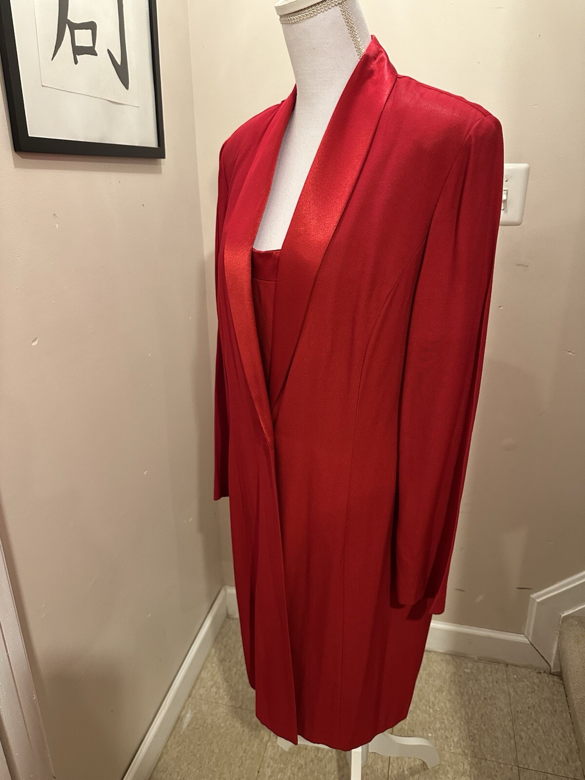 DANI MAX LOIS SNYDER RED 2 PC DRESS SET. SIZE 14. PREOWNED. EXCELLENT CONDITION.