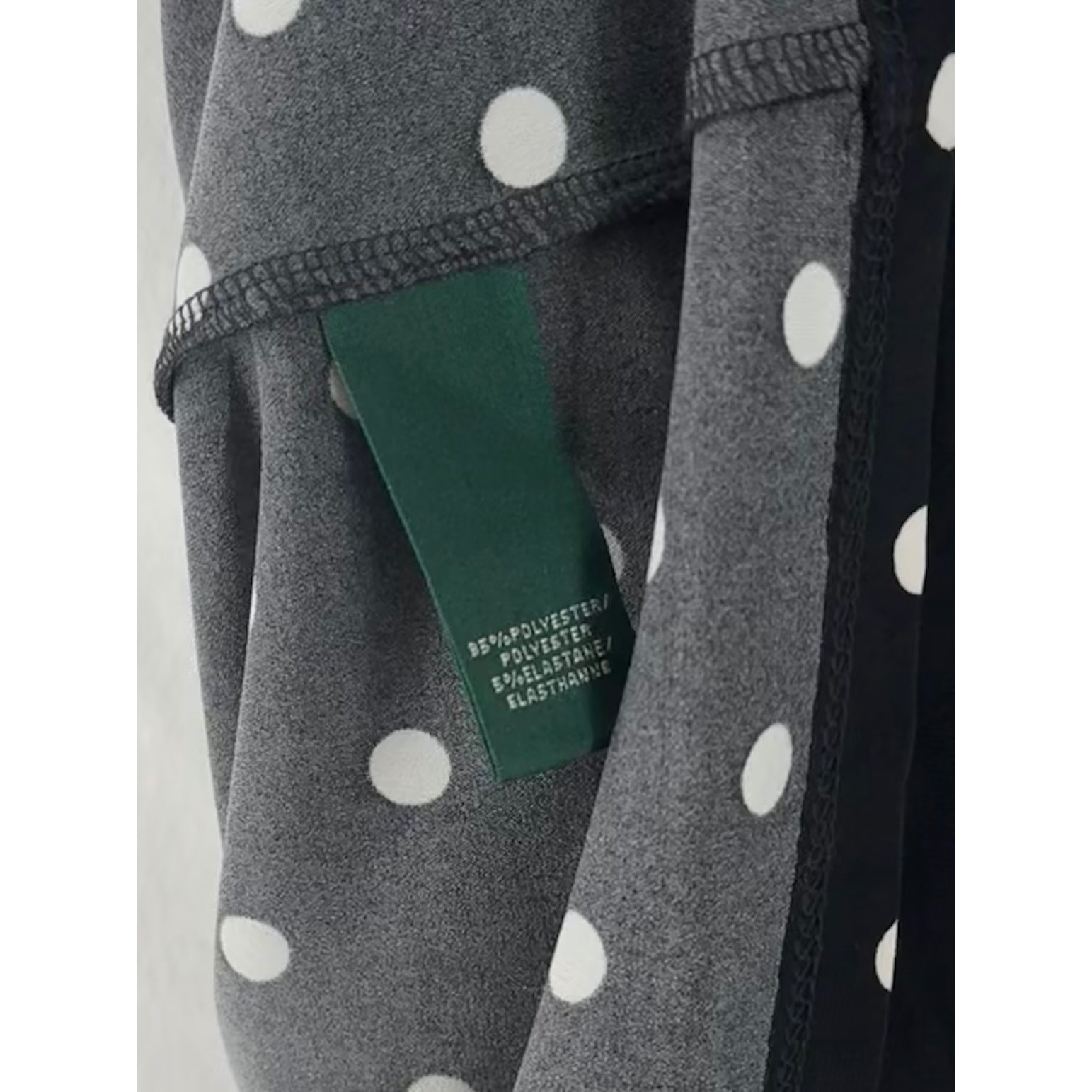 Lauren Ralph Lauren Polka Dot Dress Black White V-Neck Fit Flare Petite 2P
