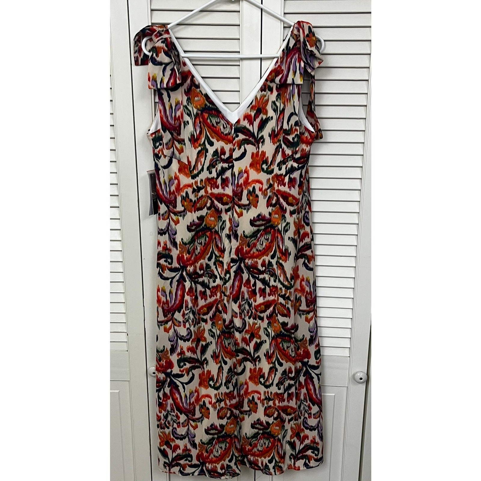Maia Multi floral tie Strap Midi Dress Women’s 6