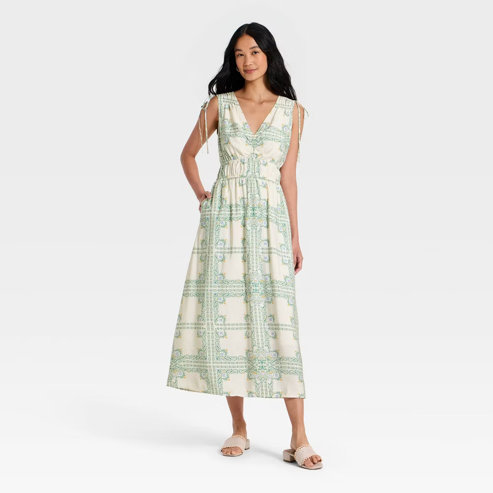 Women Side-Tie Midi Dress – A New Day Cream XL