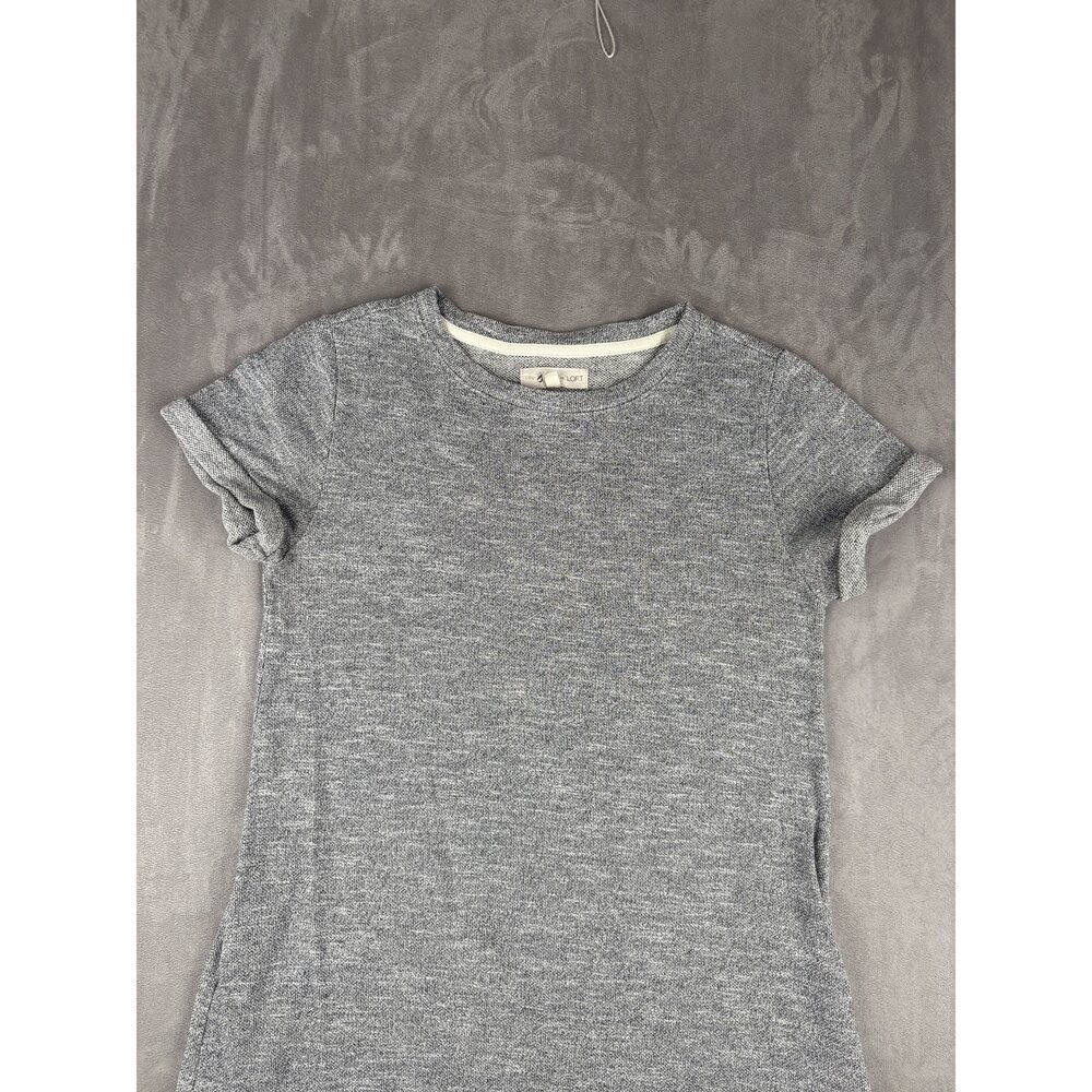 Lou & Grey Heather Gray Knit T-Shirt Midi Dress XS