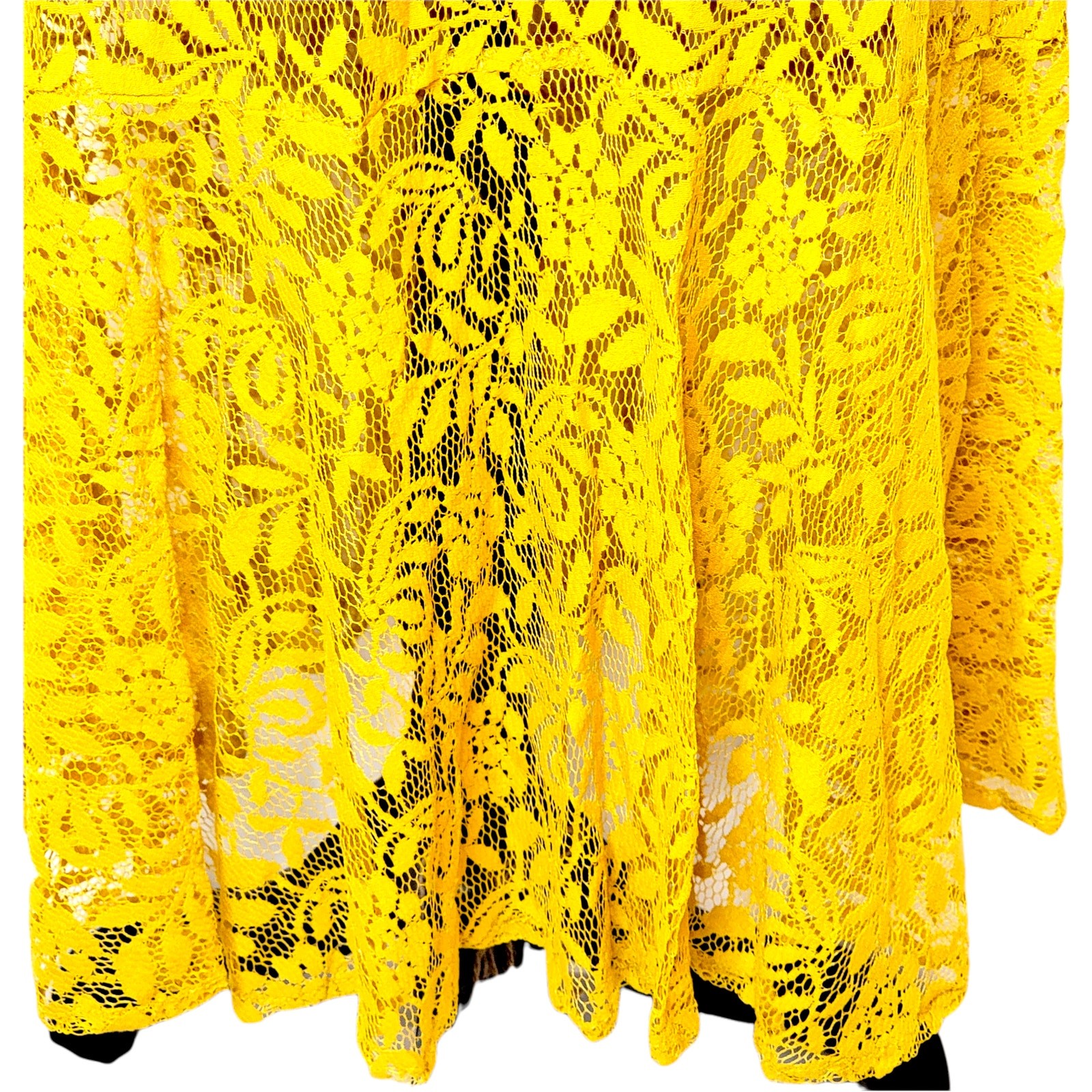 Lulus Yellow Romantic Ruffle Lace Maxi Dress Sz Small Boho Cottagecore Dramatic
