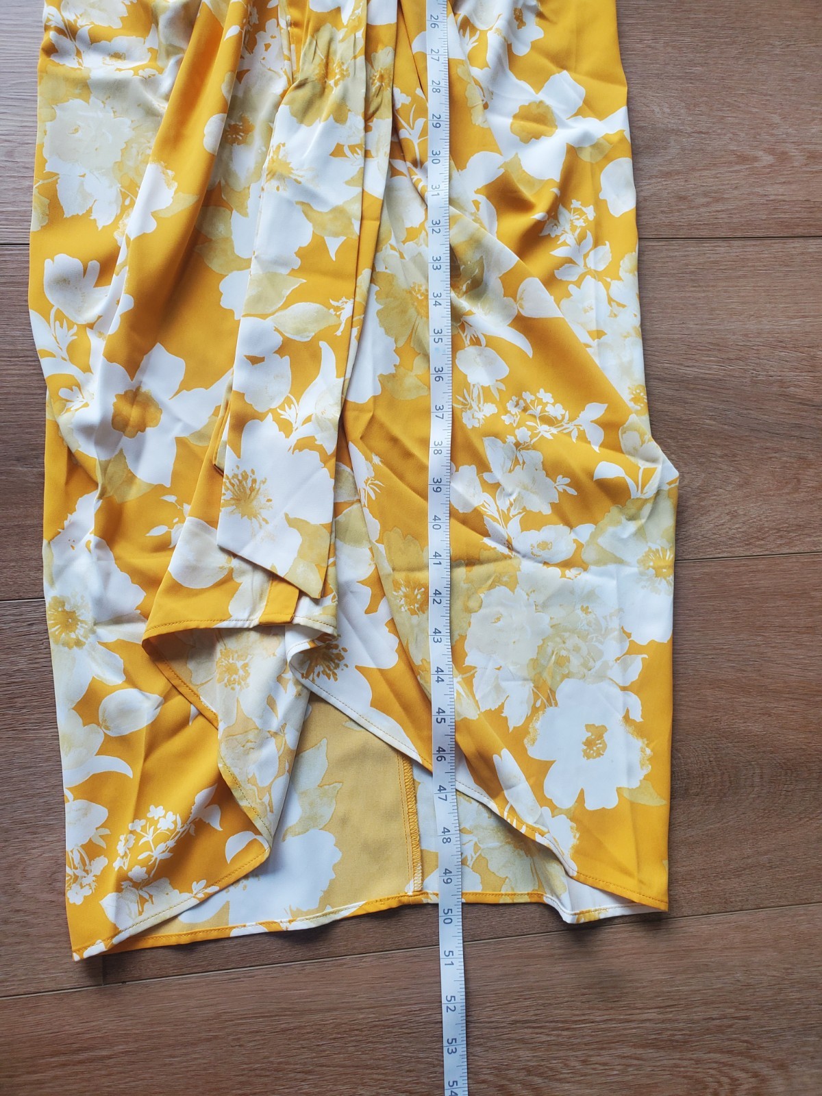 ONETHELAND Yellow/White Floral Button-Front Belted Collared Maxi Dress S