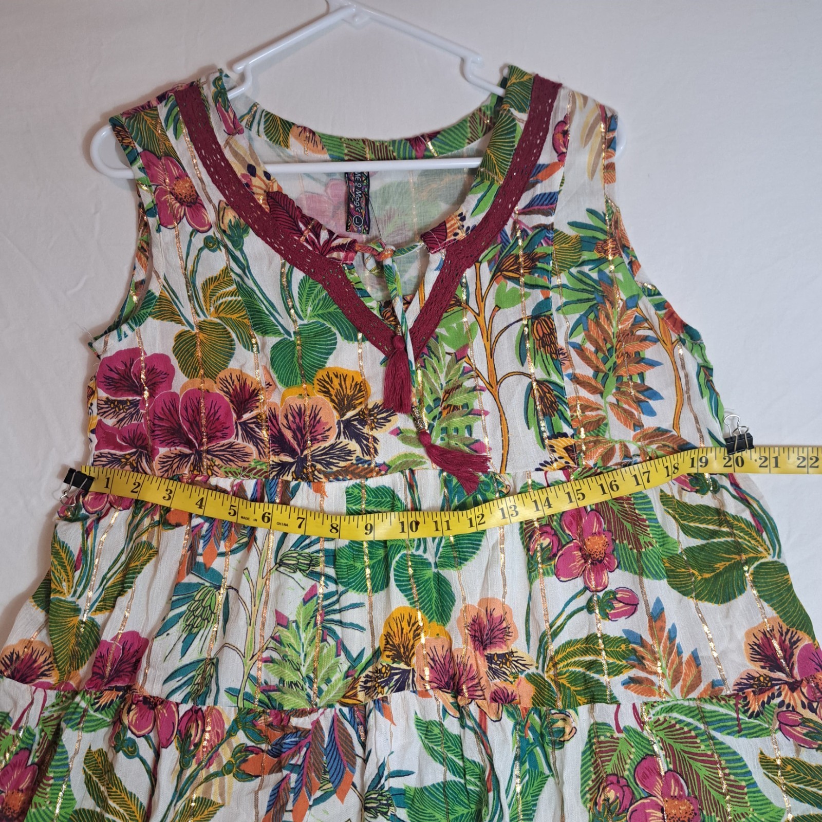 NWT Anthropologie Me 2 Magic Sz Large tuni Mini Dress Floral NEW