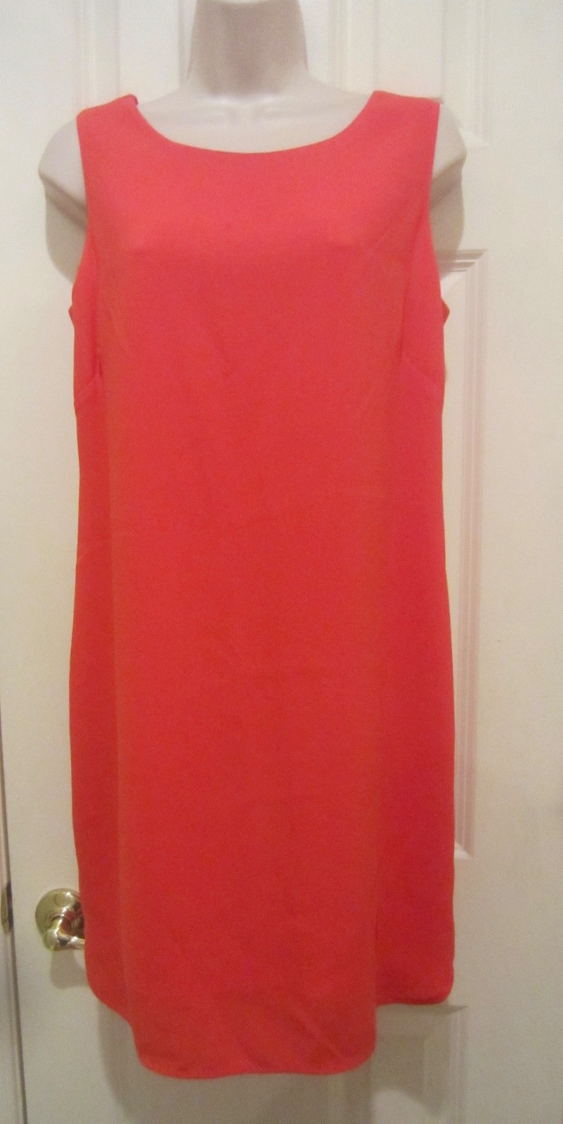 Orange BCBG Maxazria Cowl draped Low U Back Sleeveless Dress Silky Size 8 NEW