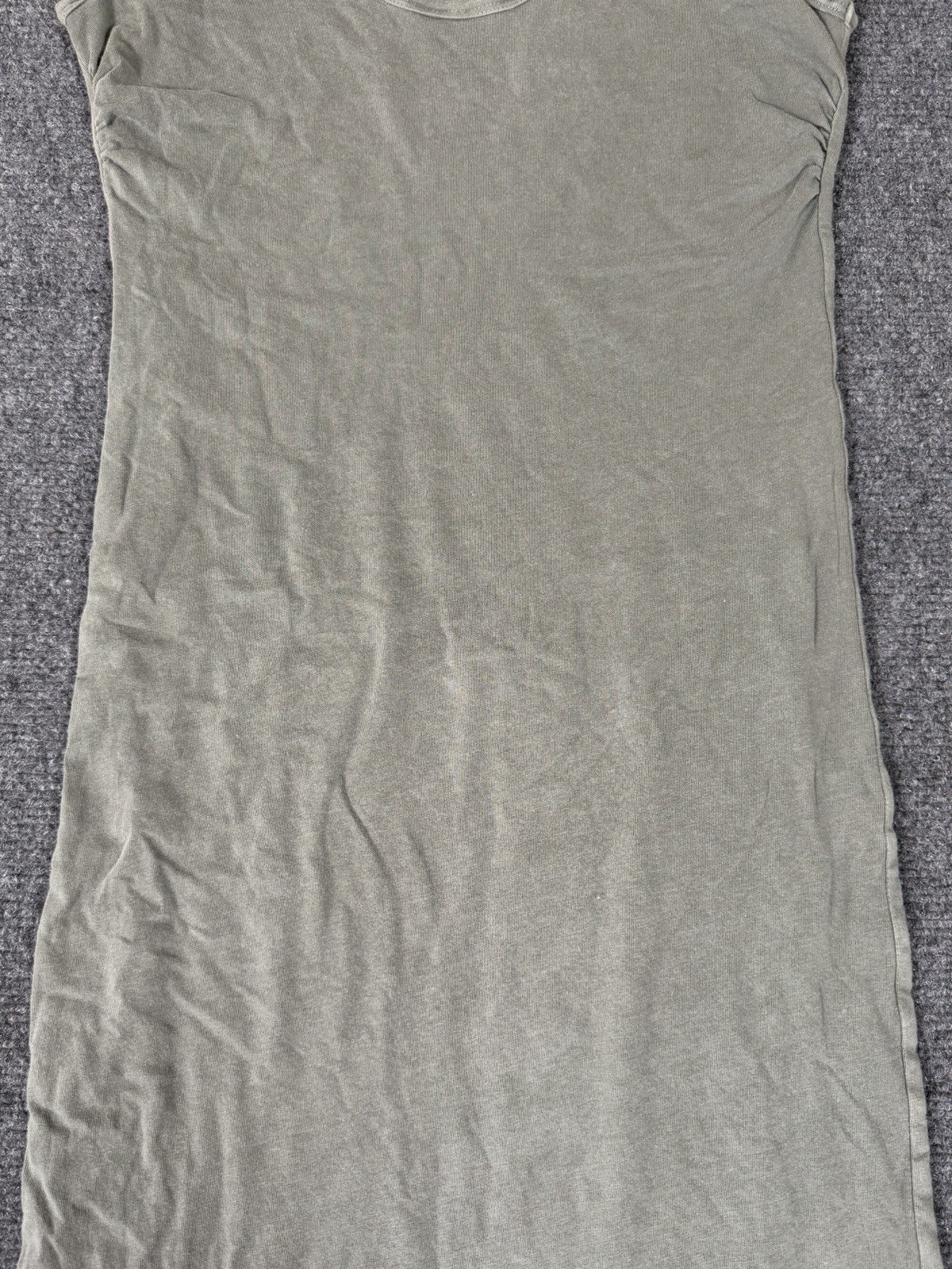James Perse Twisted Ruched Tank Maxi Dress Womens 3 Large Sage Green Cotton USA