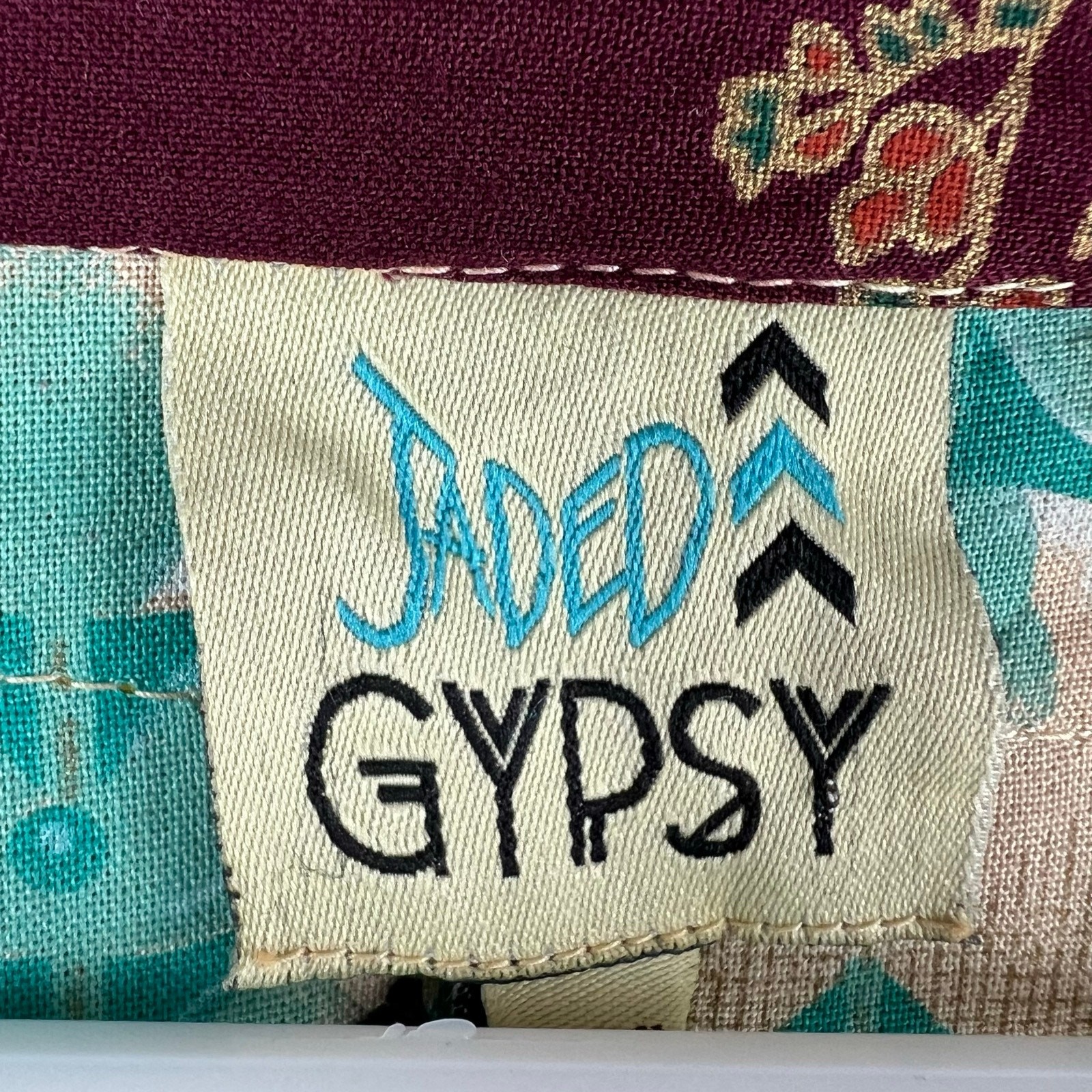Wild at Heart Patch Tunic by Jaded Gypsy Dress Womens SZ L/XL Boho Bell Sleeve