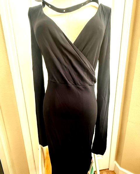 OFF-WHITE Asymmetrical Mini Black Dress – Size 42 – US 6 PTP 16.5″ BNWT $1,013