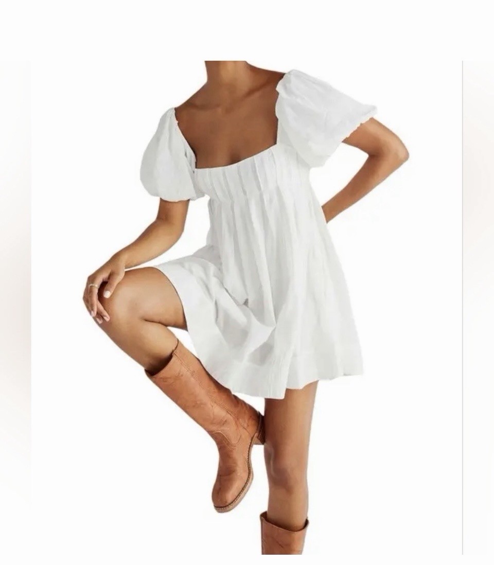 Free People white Marina Mini Dress Size S