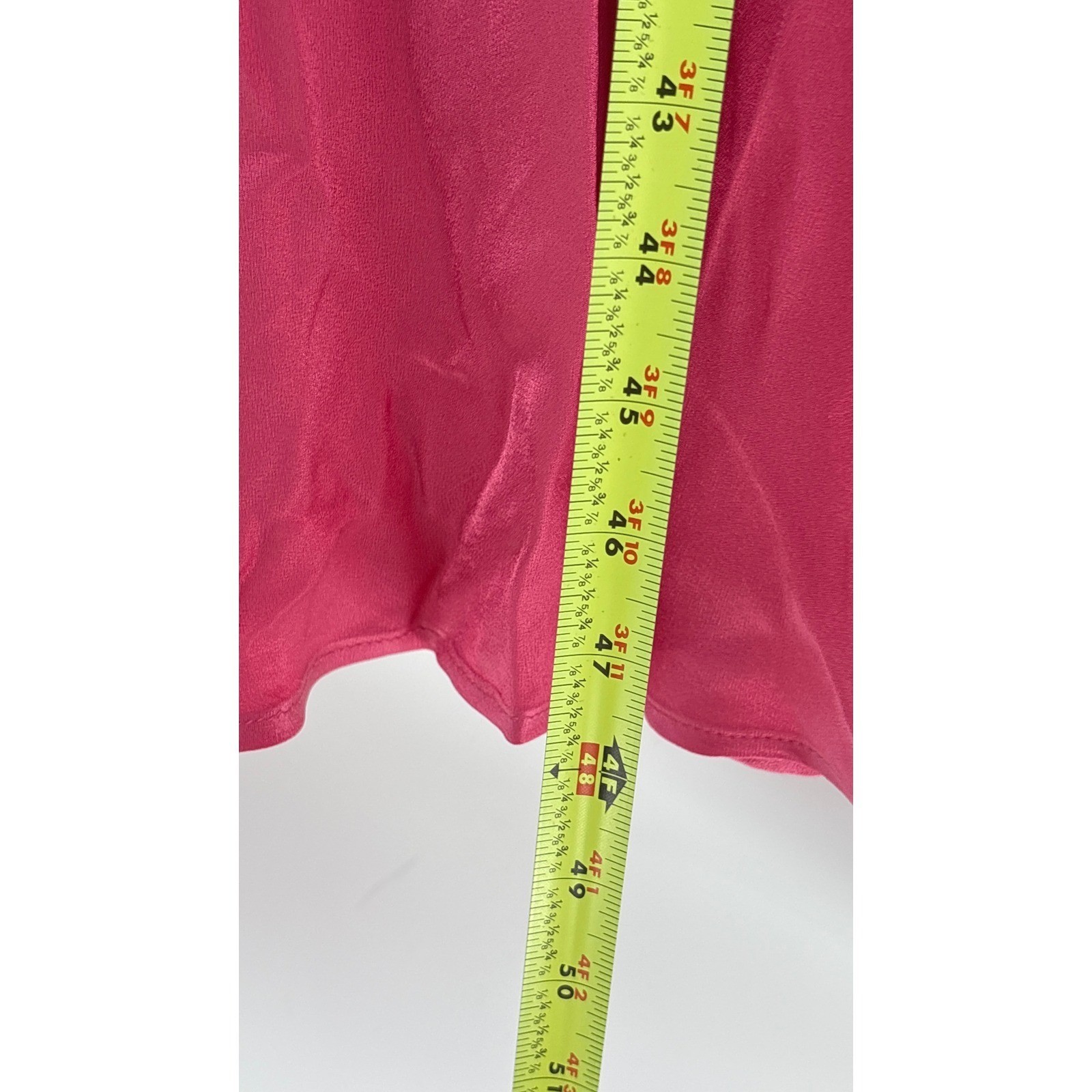 Ghost London Meryl Midi Dress Button Fairycore V Neck Satin XS Pink Long Sleeve