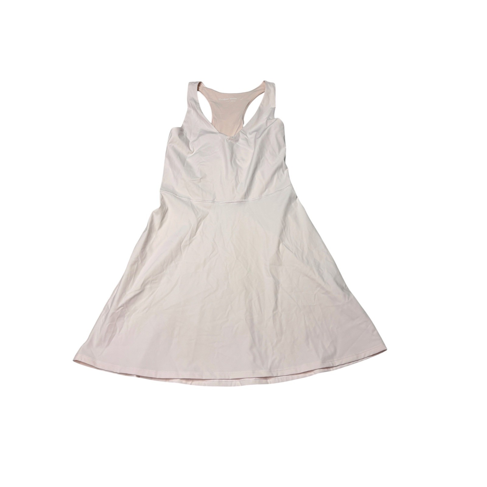 Outdoor Voices Exercise Dress Pale Pink Racerback Athletic Mini Dress Womens S