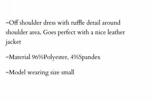 Ribbed Off The Shoulder Bodycon Mini Dress Small Brown Soft Stretch Coquette New