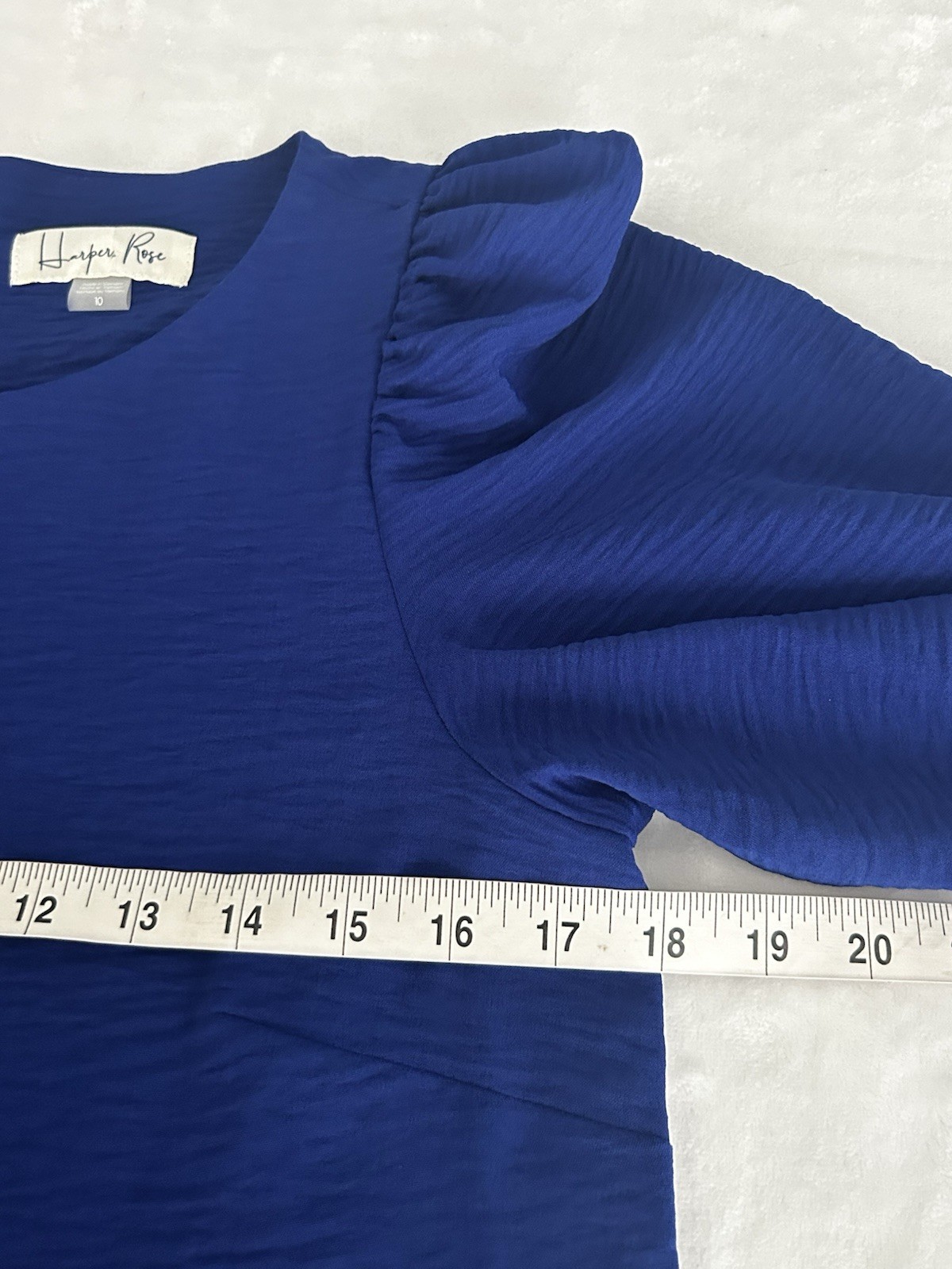Harper Rose Ultramarine Balloon Sleeve Shift Dress Back Zipper Women’s 10