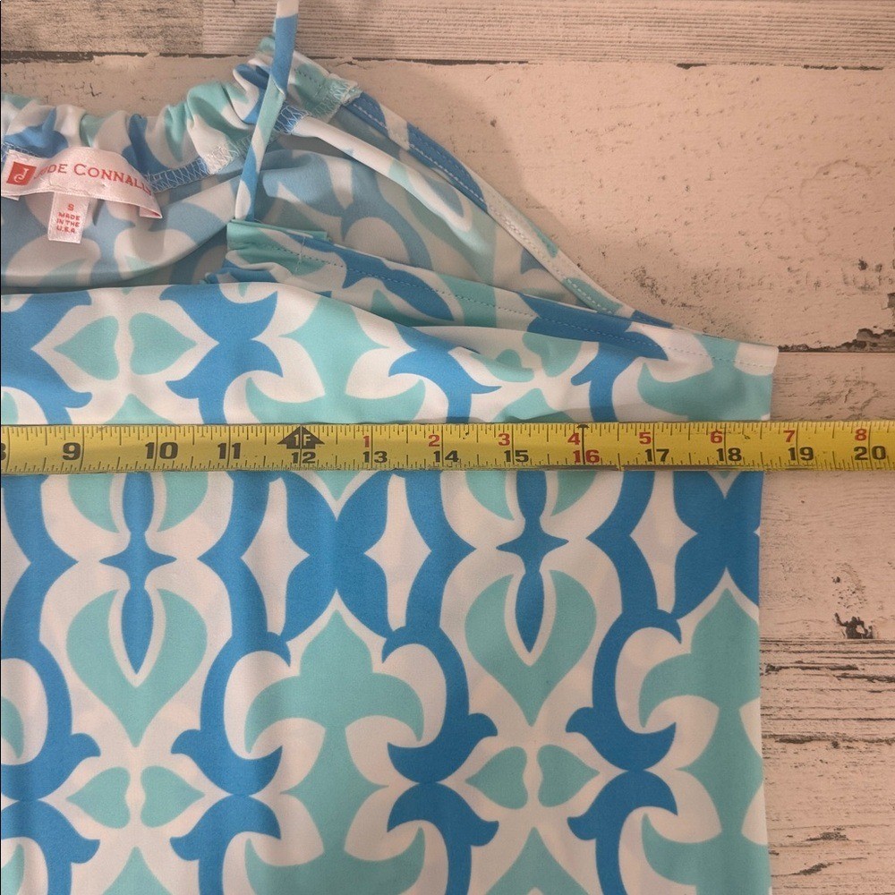 Jude Connally Ali Blue Aqua Geometric Dress – Small
