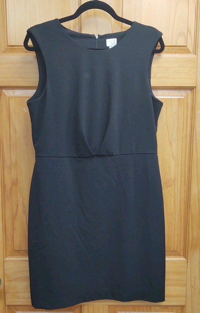 A.N.D.e a w y Women’s Size 14 Black Lined Dress Sleeveless A Line Sheath