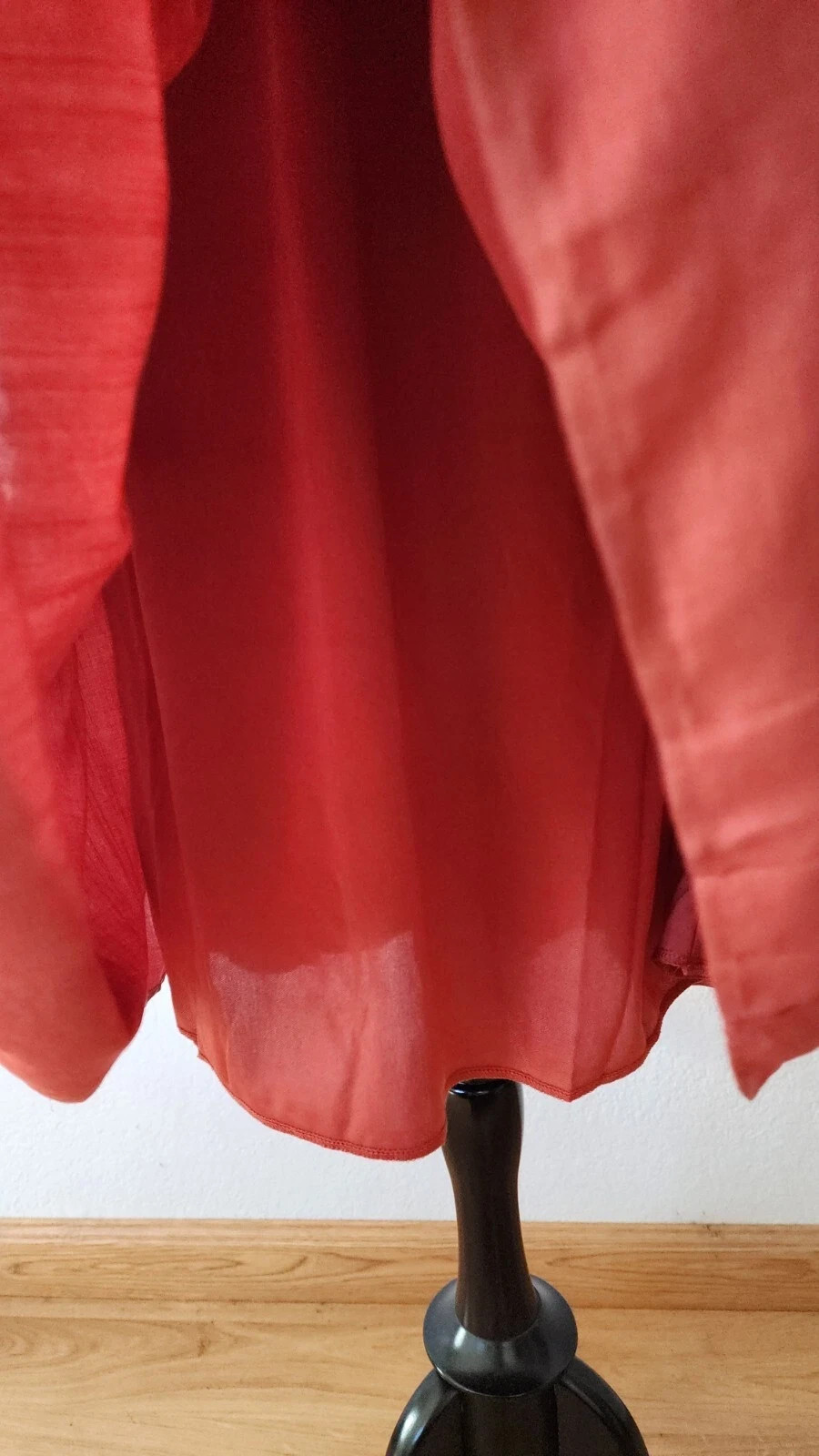 New Anthro Midi Dress Size Medium Rust Orange Coquette Bow Brunch Wedding
