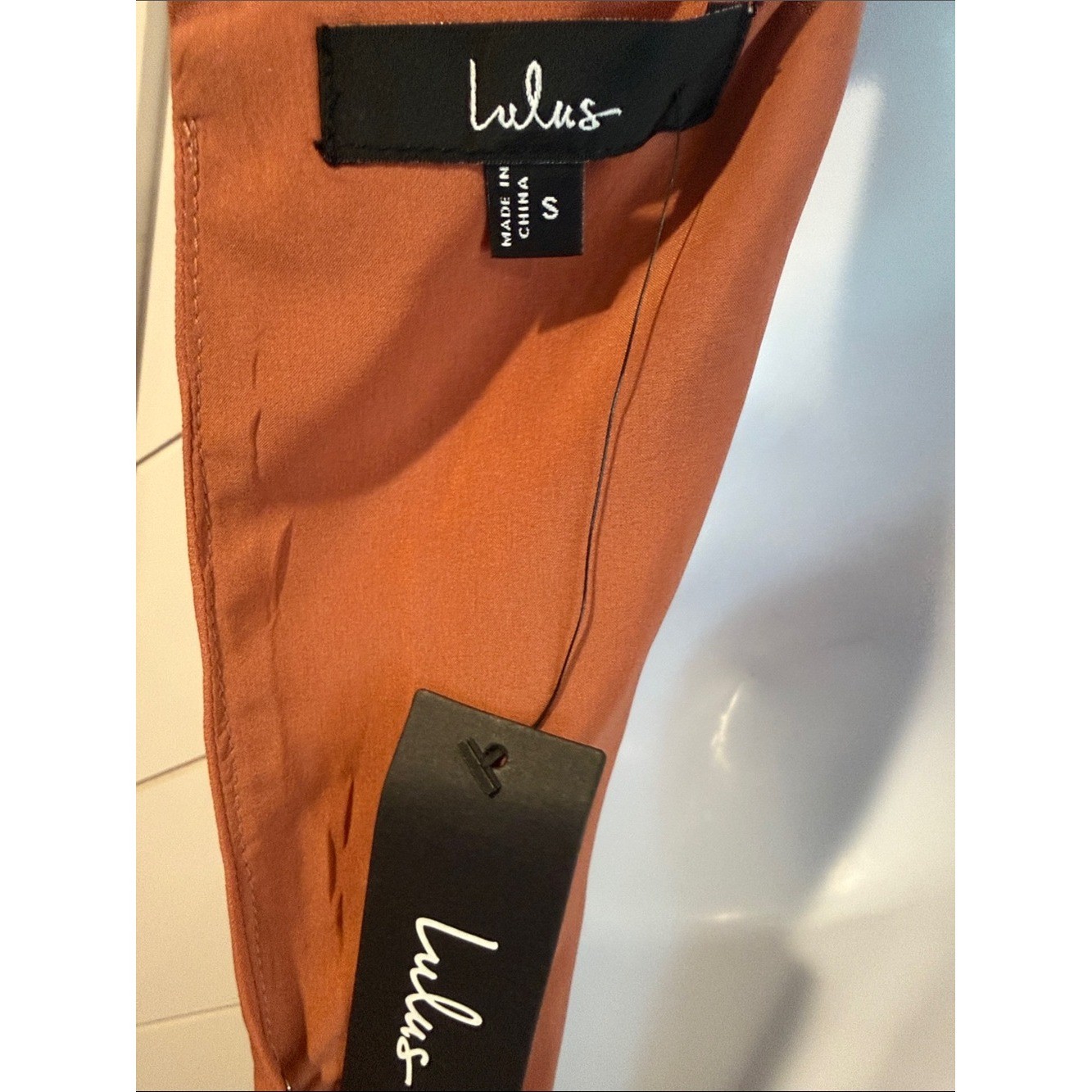NWT-Mikaila Rusty Rose Cowl Neck Ruched Column Maxi Dress