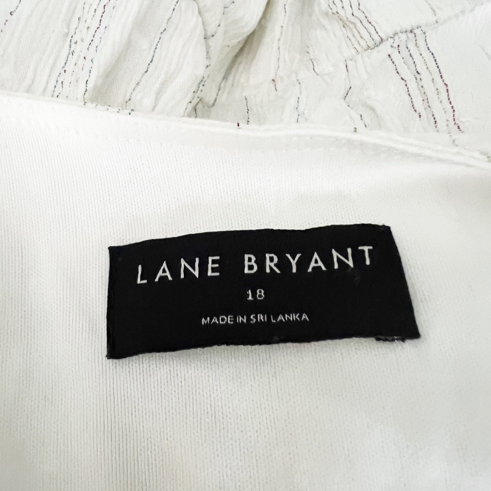 Lane Bryant Women’s Plus Size Ruffle Sleeve V Neck Wrap Midi Dress White Gold 18