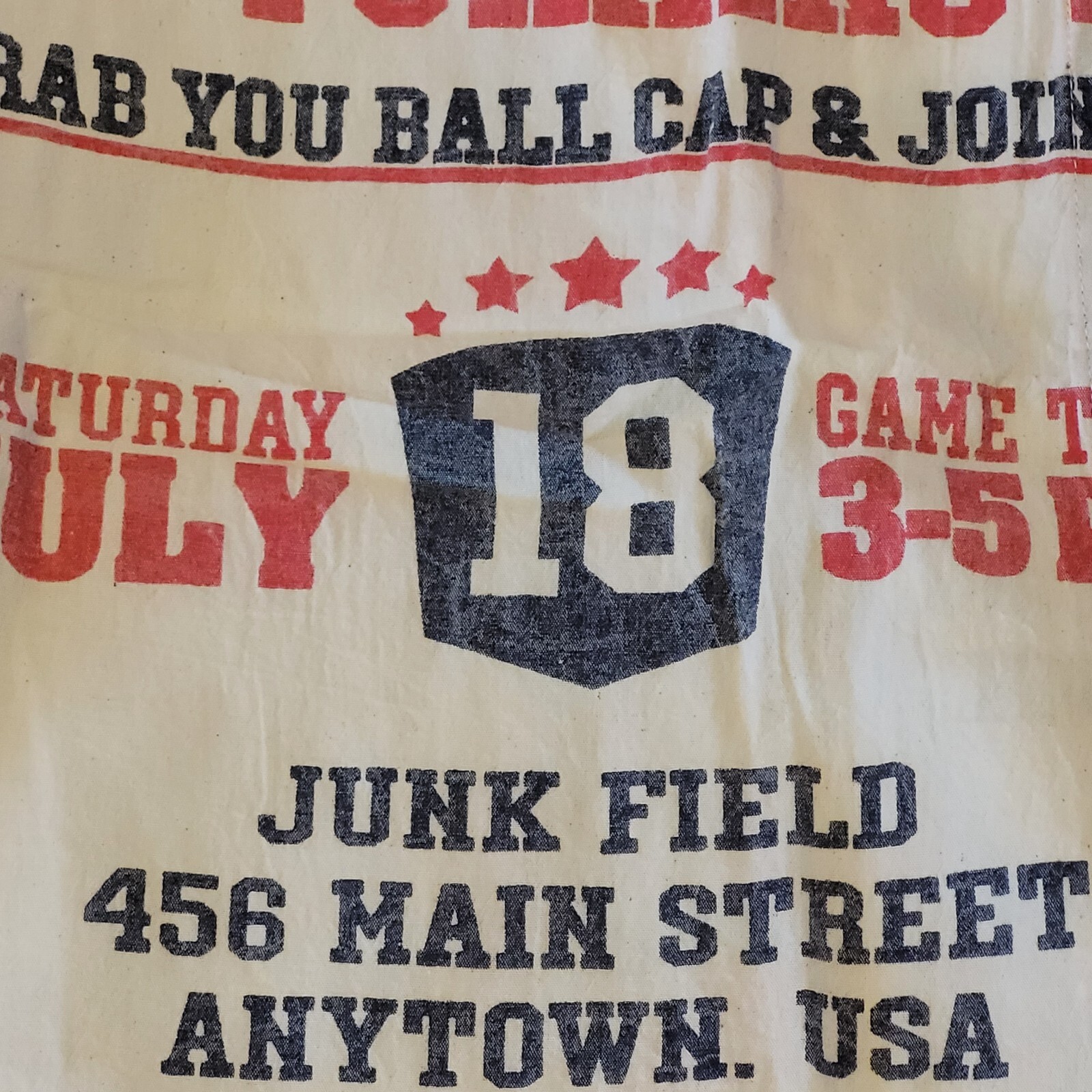 Flour Sack Dress Baseball Junk Vintage Look Feed Sack Garden Hippie Boho 1 Size