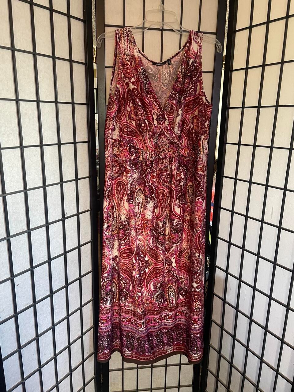 EUC Elementz Woman Paisley Print Maxi Dress size 1X