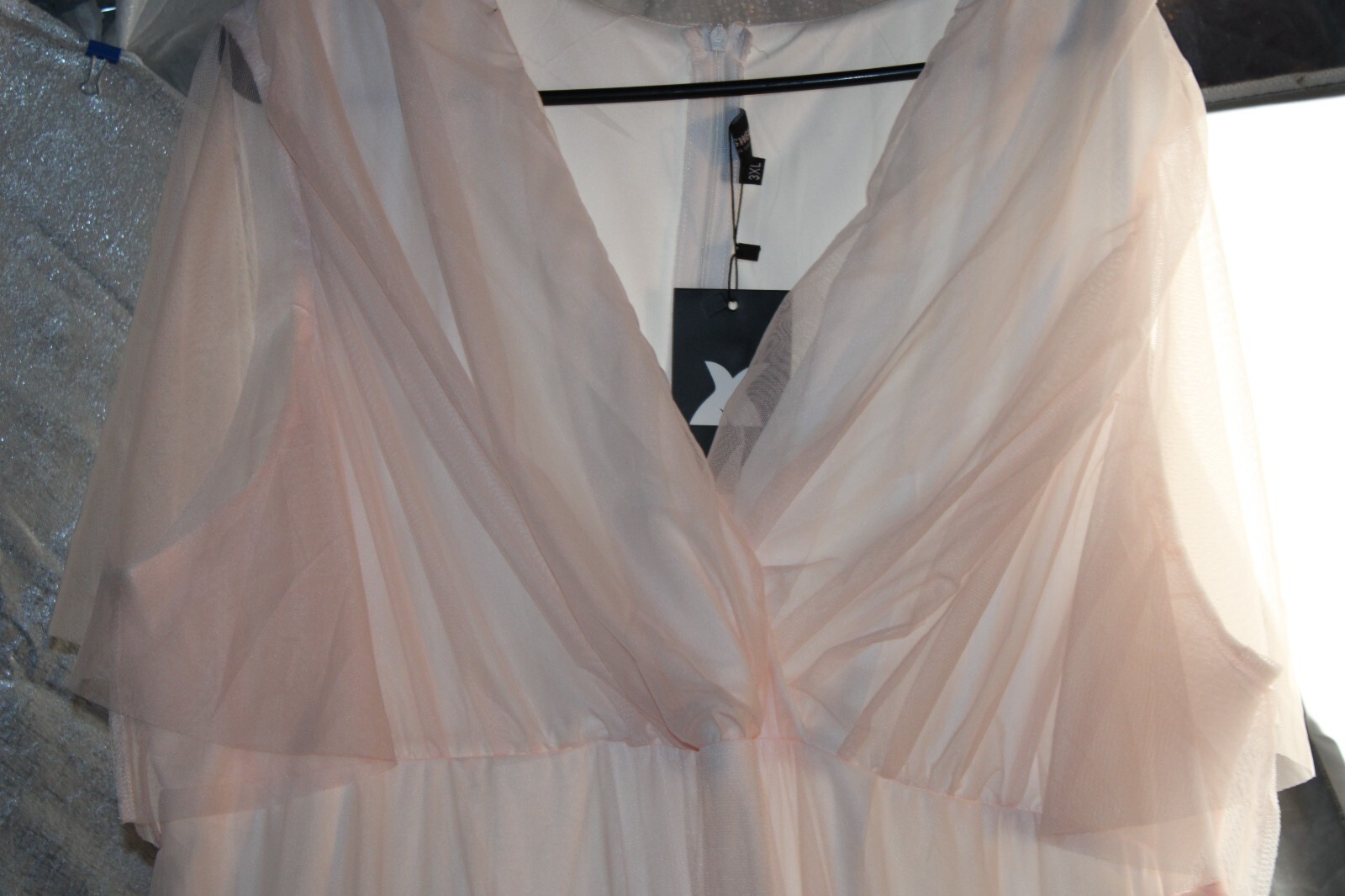 LIGHT WEIGHT CASUAL LINED SUMMER SPRING DRESS CORAL & CREAM 3 XL DINNER PARTY
