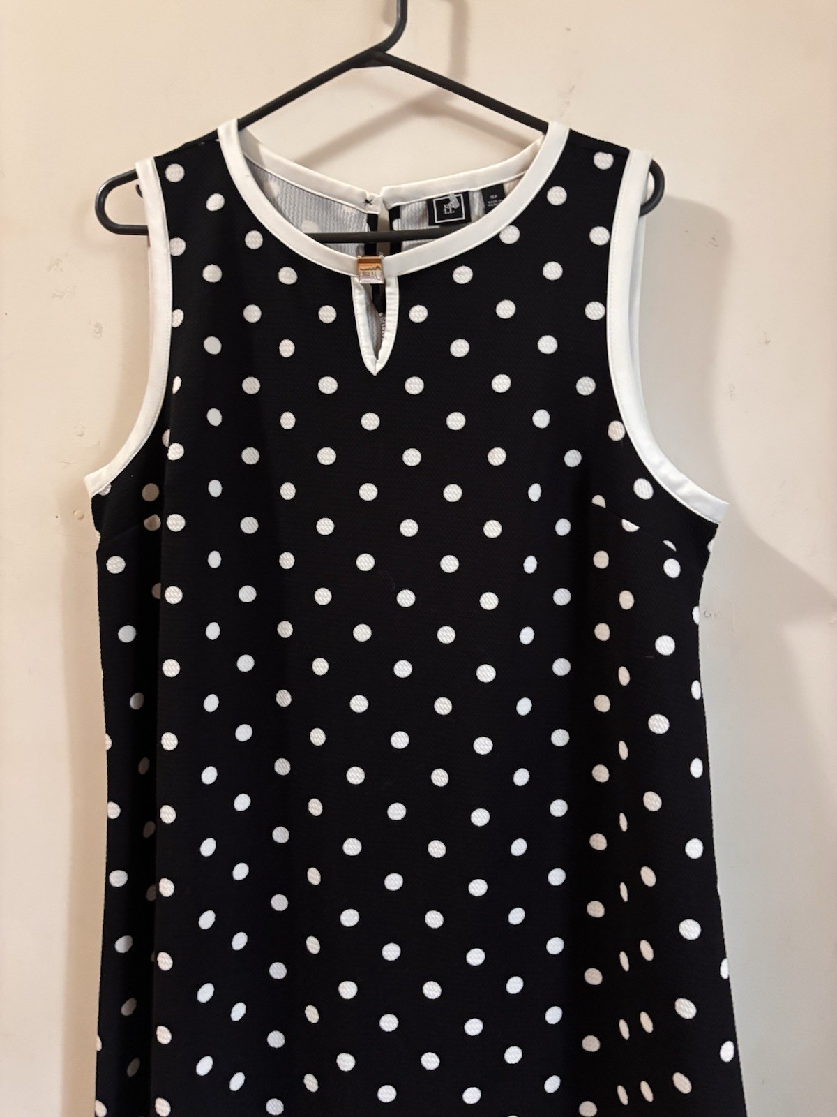 RMLL black and white polka dot mini dress with cutout size XLP