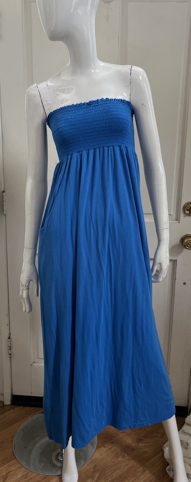 VELVET by GRAHAM & SPENCER NWT! Bright Blue Strapless JOCELYN Midi Dress Sz XS