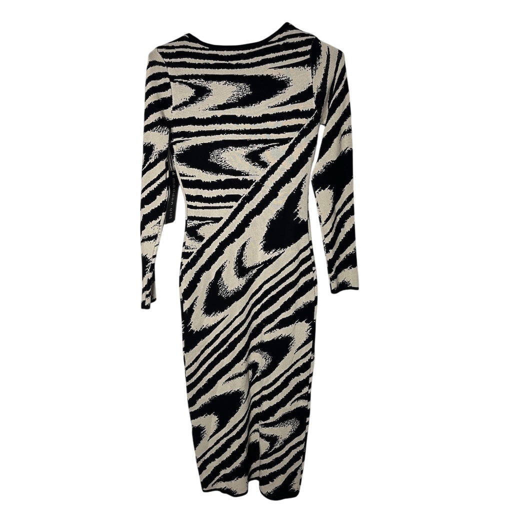 Madden Girl Sweater Maxi Dress Womens Size S Zebra Print Long Sleeve