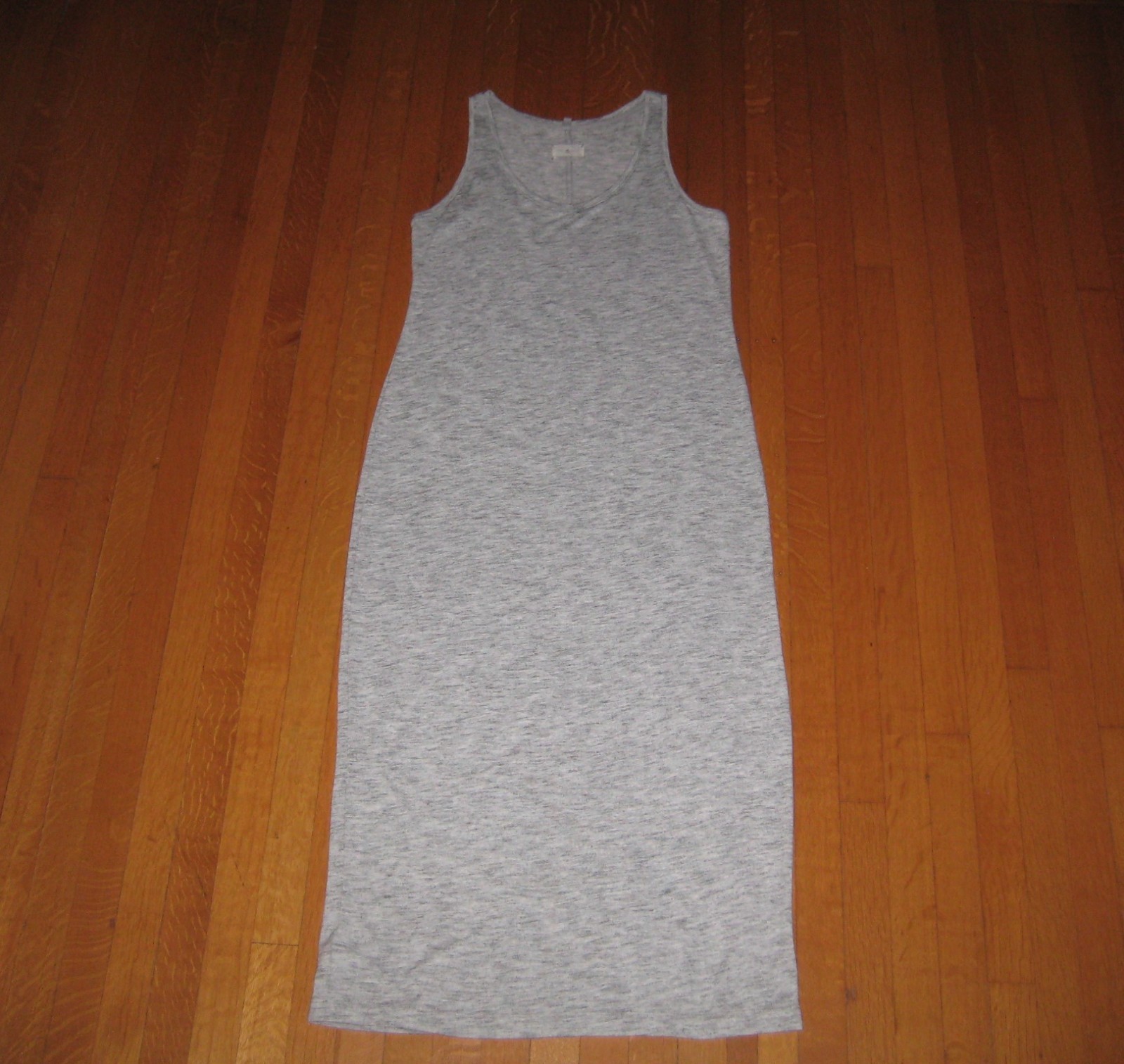 NEW Lou & Grey Maxi Tank Dress Sz M Soft Gray Back Slit Minimalist Modal