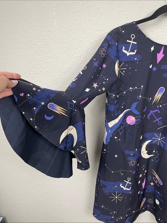 NWT Aniye By Celestial Sun Moon Shift Mini Dress Hippie Sz L