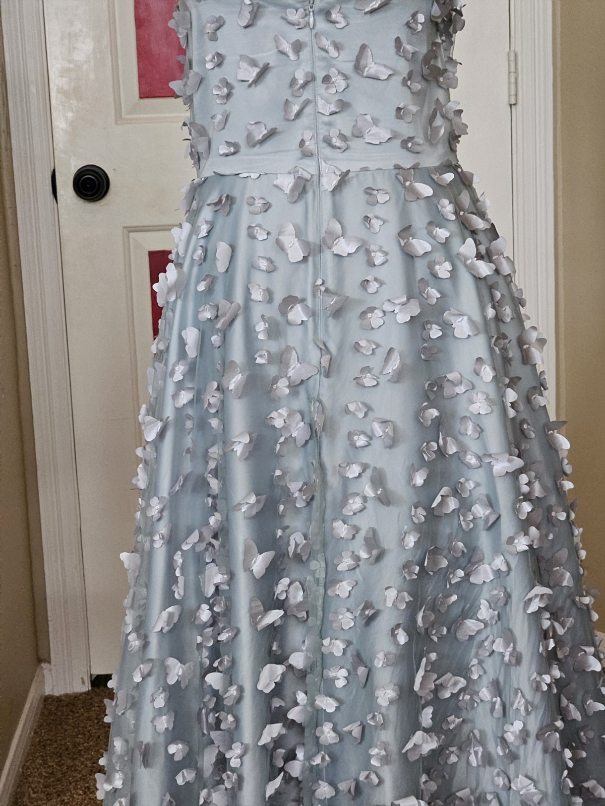 Eliza J 3D Butterfly Appliquè Sleeveless Fit & Flare Midi Dress,sz 10,New,green