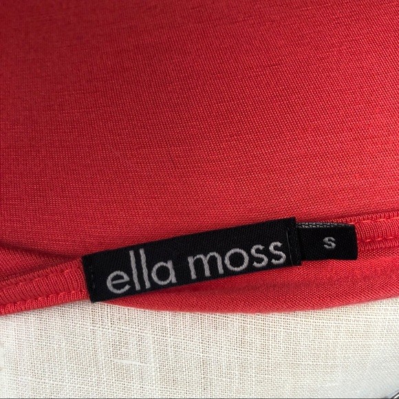 Ella Moss Monaco Ruffle Hook and Eye Mini Dress Orange Red