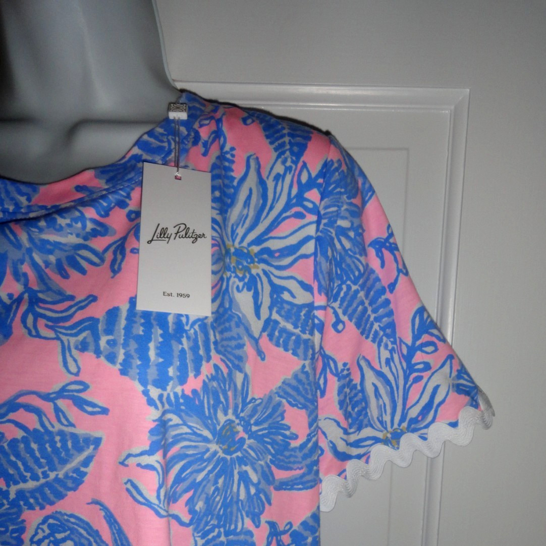 NWT LILLY PULITZER CONCH SHELL PINK UP SCALE CODY SHORT SLEEVE DRESS XXL