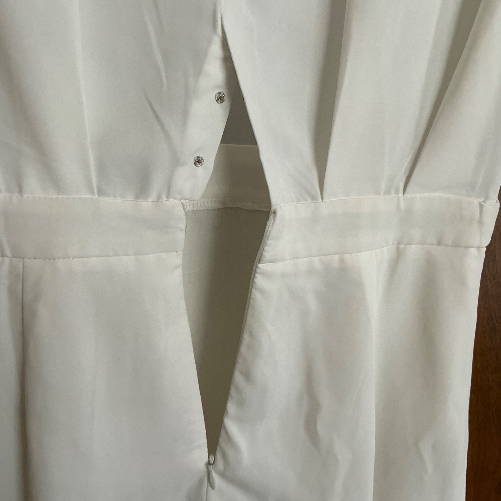 MOD REF White Fit & Flare Mini Dress Women S Short Sleeve Paneled Pleated