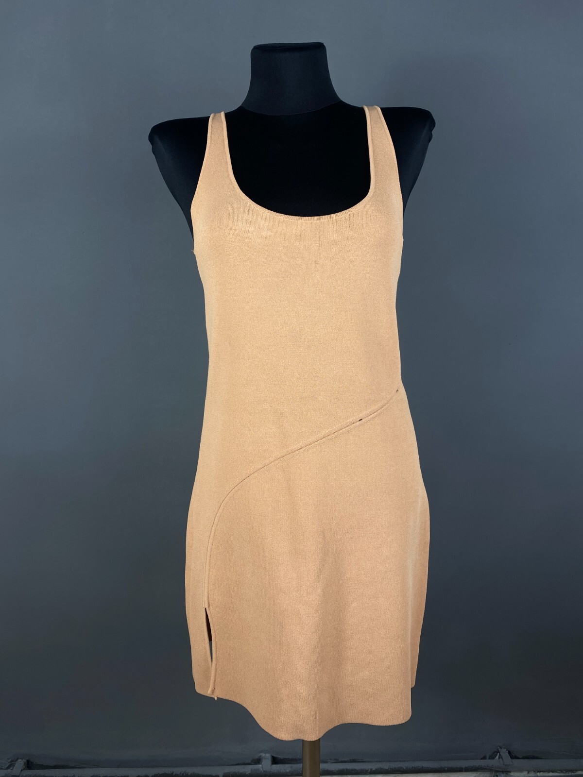 CEDRIC CHARLIER Womens Dress Sleeveless Italy Beige Size 6