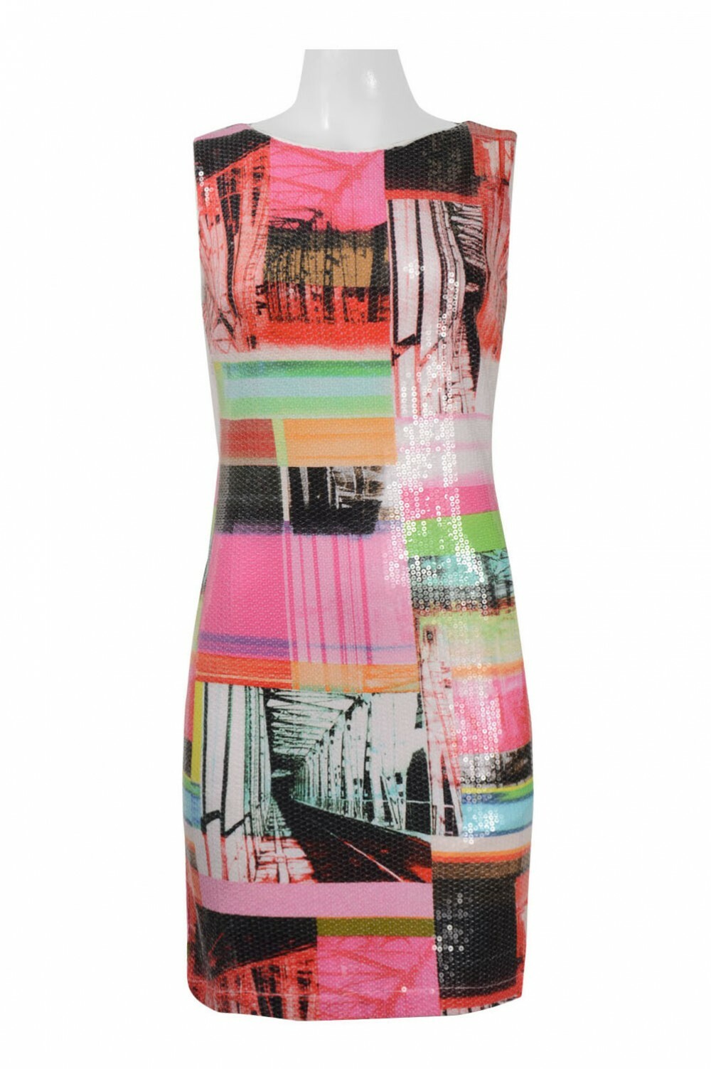 Maia Sequined Mini Dress Size 8 10 12 14 Multicolor Abstract Print NWT $158