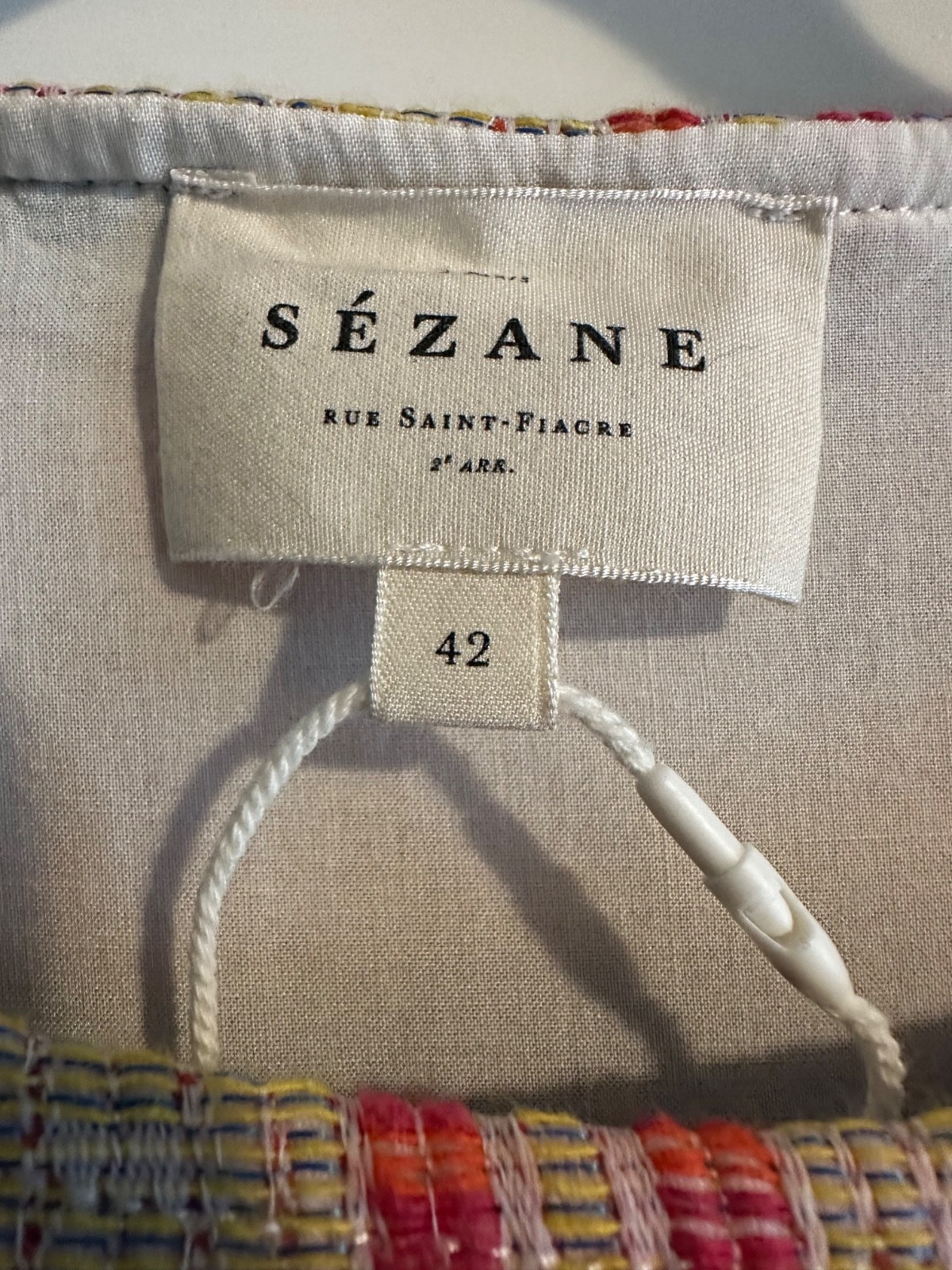 sezane multicolored tweed mini dress
