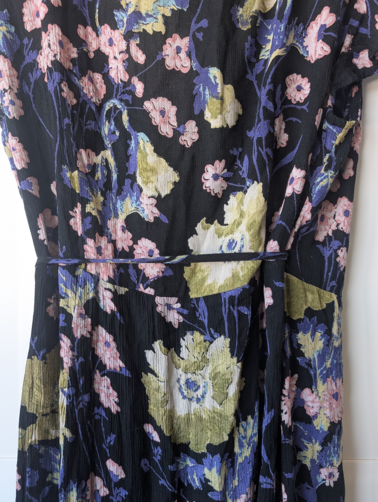 Pins And Needles Multi Floral Print Ruffle Frill Mini Wrap Dress Size L