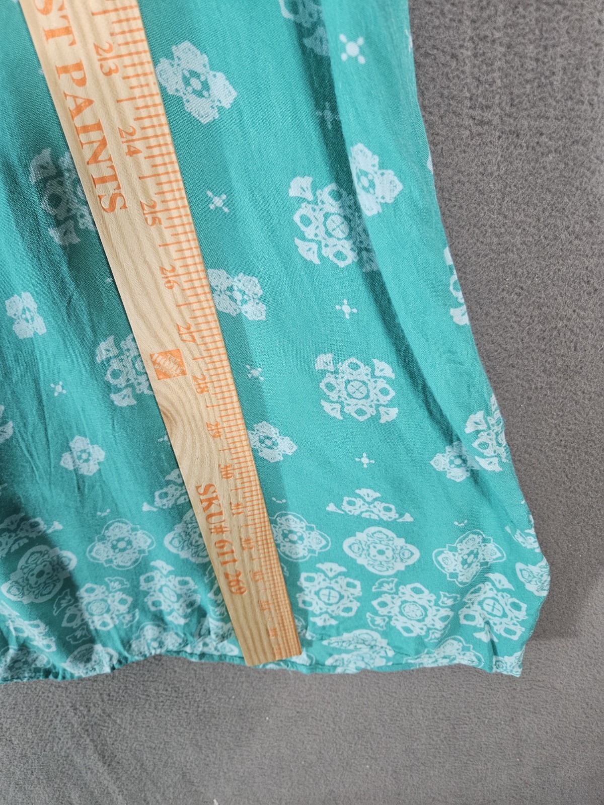 Lagaci Womens Medium Tunic Mini Dress Teal Hawaiian Sleeveless Tropical Sheer
