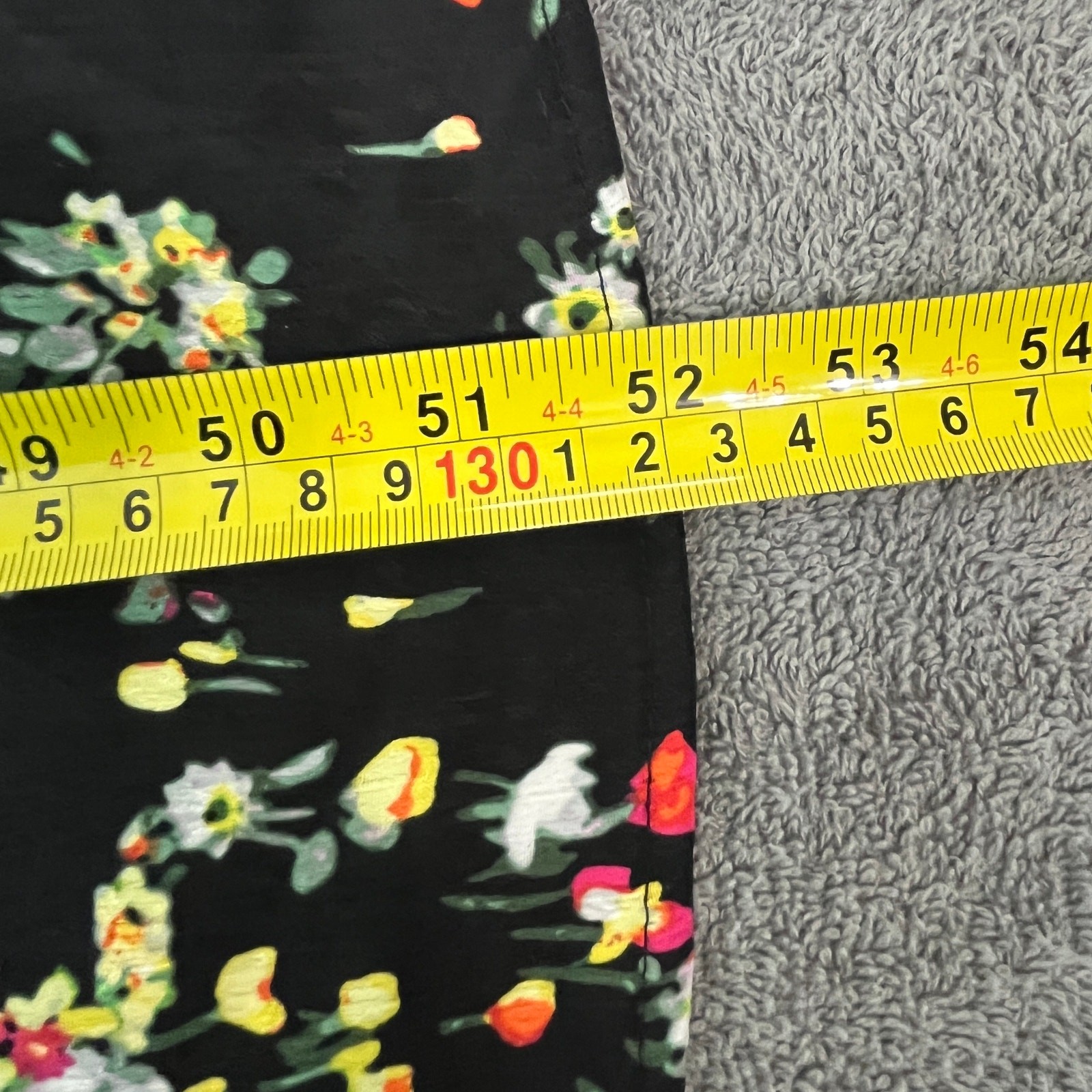 H&M Maxi Dress Womens 2XL Black Micro Floral Print Twist Front Cottagecore NEW