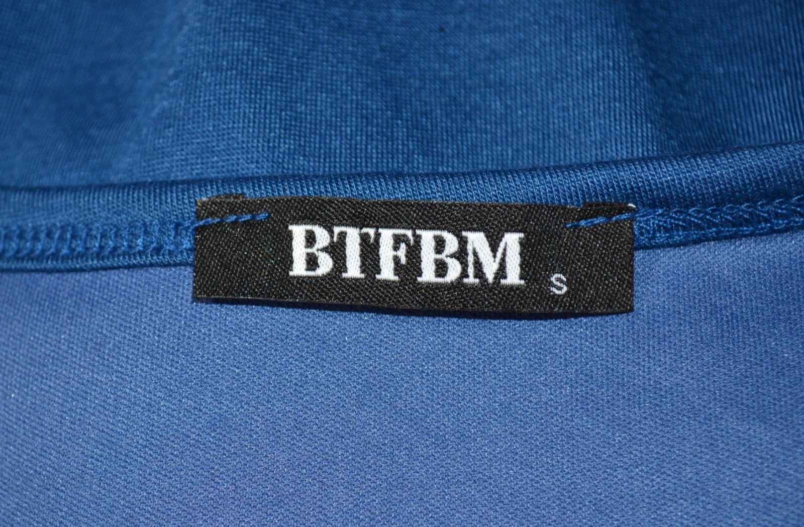 BTFBM Blue Sleeveless Dress Small Lined Ruched Side Seams Stretch Poly Blend