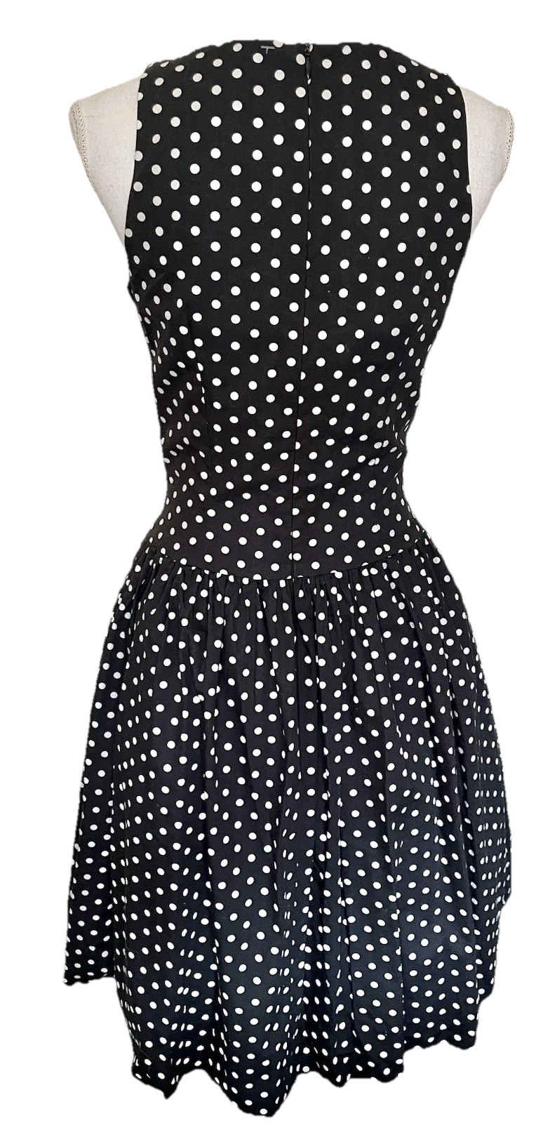 TRACY & MICHAEL S A-Line Dress Pretty Polka Dot Built In Petticoat Tailored Fit