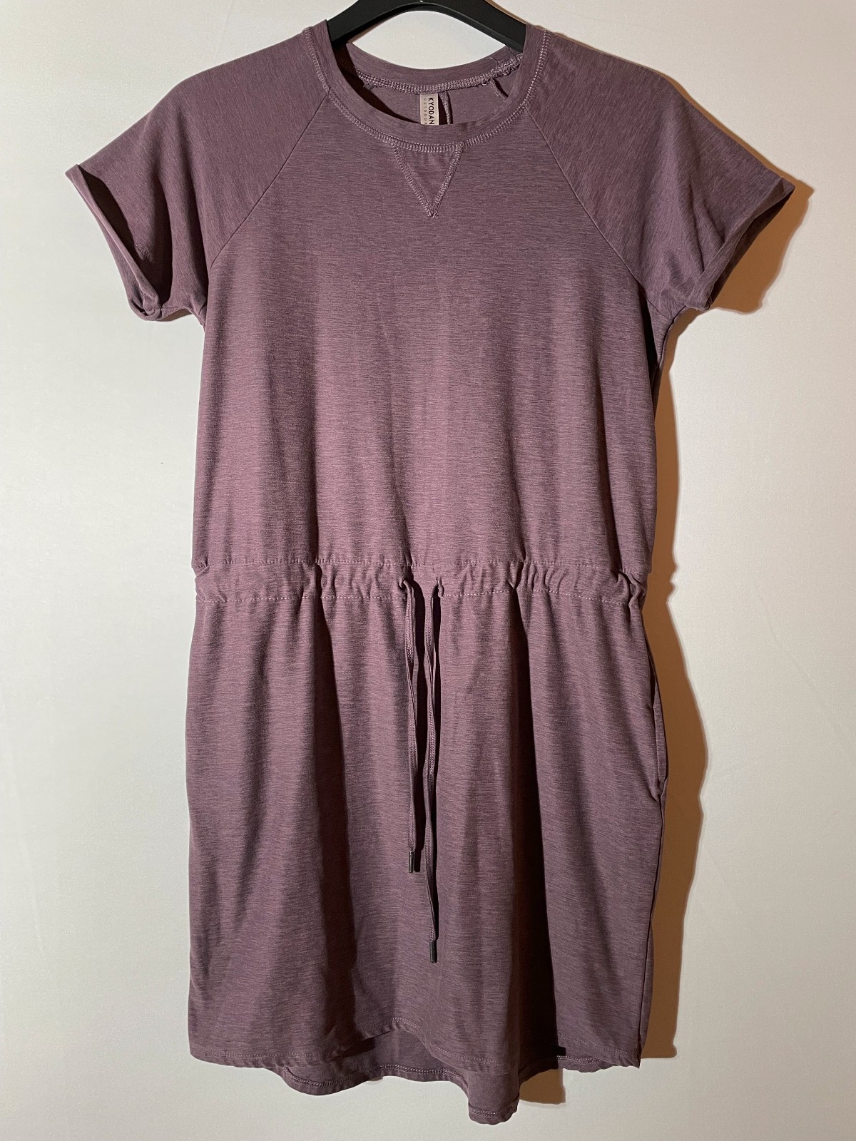 Kyodan Outdoor Purple Short Sleeve Athleisure Drawstring Waist Dress Pet. Small