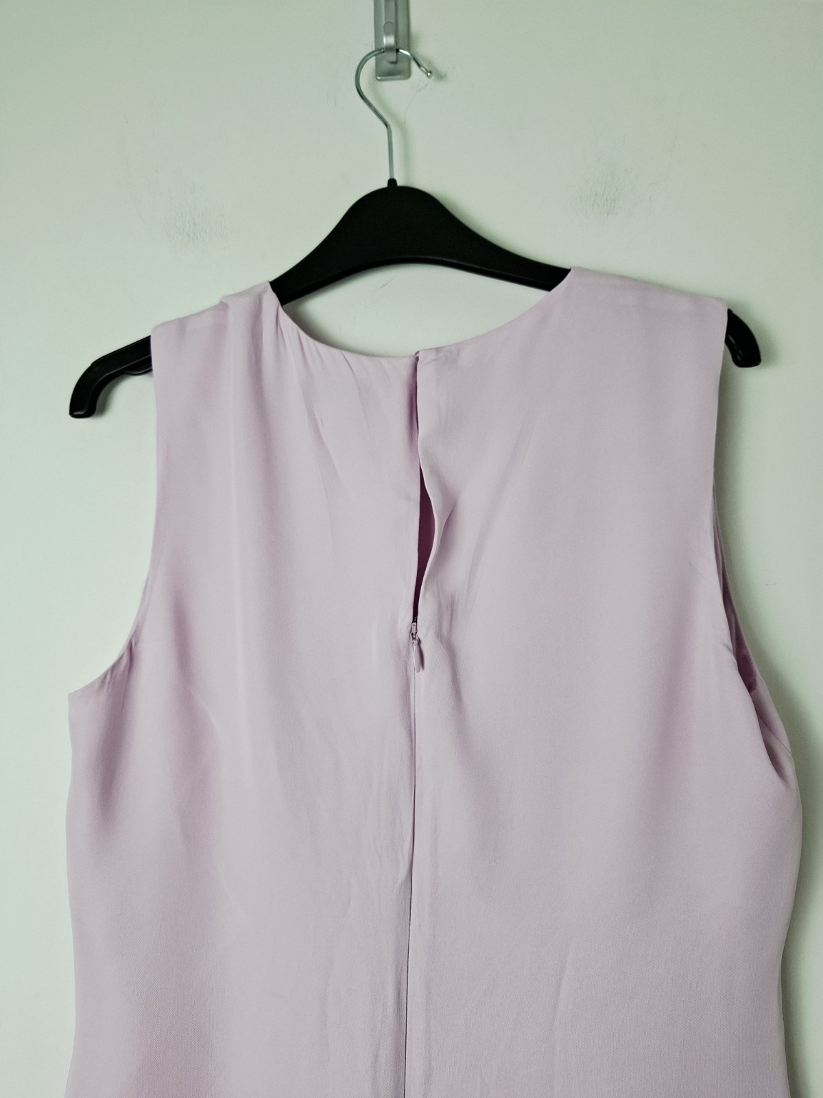 Reiss Elina Draped Tuck Mini Dress, Pale Pink – Size 10